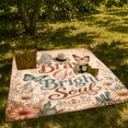 thumbnail image 7 of Inspirational Lettering Framed By Butterflies And Wildflowers, Soft Flannel Blanket with Bohemian Botanical Typography Print, Housewarming Gift and Home Decor for Bedroom and Living Room, 7 of 7