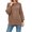 Coffee, variant on Fall Winter Crewneck Women Casual Knit Sweater Ribbed Side Slit Loose Pullover