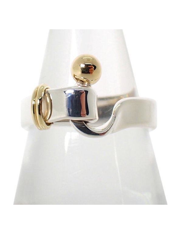 Pre-Owned TIFFANY & Co. 925 750 Hook Eye Ring, Size 11