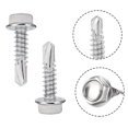 thumbnail image 5 of Tornillos autoperforantes 100 piezas Tornillos hexagonales para chapa de metal M4.2 * 16 mm Tornillos autoperforantes para chapa de acero inoxidable Tornillos autoperforantes de metal Tornillos para techos para fijación Abrazadera Hardware de construcción brillar Electrónica, 5 of 5