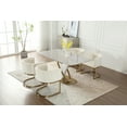 thumbnail image 3 of Dayalane Modern Barrel Dining Chairs Set of 2, Velvet Upholstered Kitchen and Dining Room Side Chairs, Comfy Armchair with Metal Frame for Living Room Bedroom Cafe, White, 3 of 9