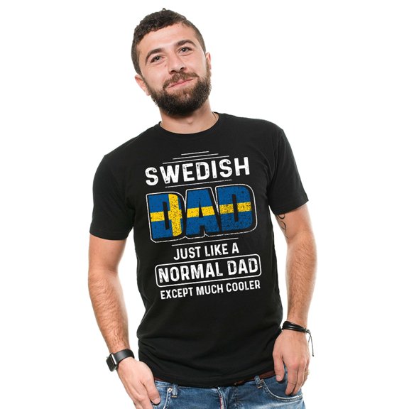 Swedish Dad Shirt Sverige Shirt Sweden Patriotic National Flag Shirt Swedish Father Shirt