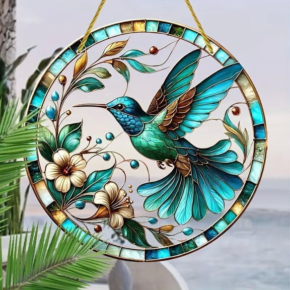 AatoeaX Unique Transparent Acrylic Hummingbird Art Panel - Easy - install, Eye - catching Window Decor for Home, Hotel & Café