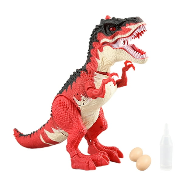 Dinosaurio eléctrico de juguete ABS con luces y música, tiranosaurio para niños. rojo