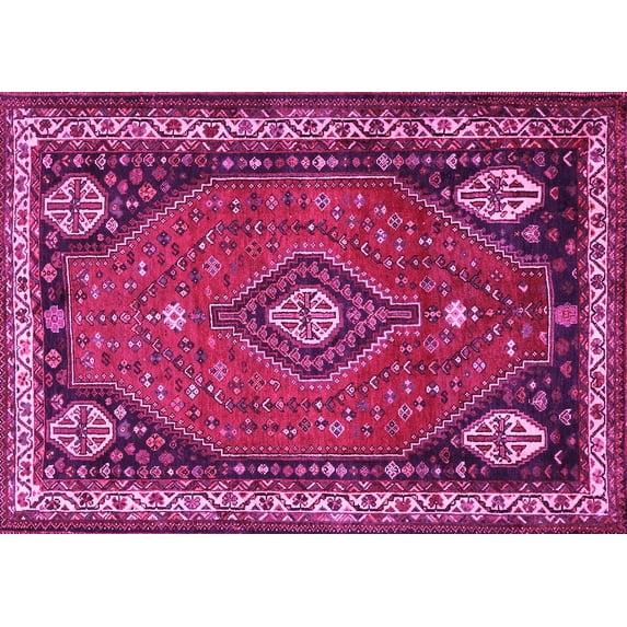 Ahgly Company Indoor Rectangle Persian Pink Traditional Area Rugs, 8' x 10'