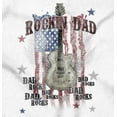 thumbnail image 2 of Fathers Day Rockin Dad Guitar USA Men's Big & Tall Long Sleeve Graphic Tee Brisco Brands 2X, 2 of 5