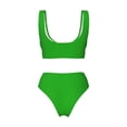thumbnail image 5 of Daiia Green Women's Bikini Set Two Piece Swimsuit High Waisted Bikini Adjustable Straps Bikini Perfect for Beach, Pool, and Summer Vacation-, 5 of 9