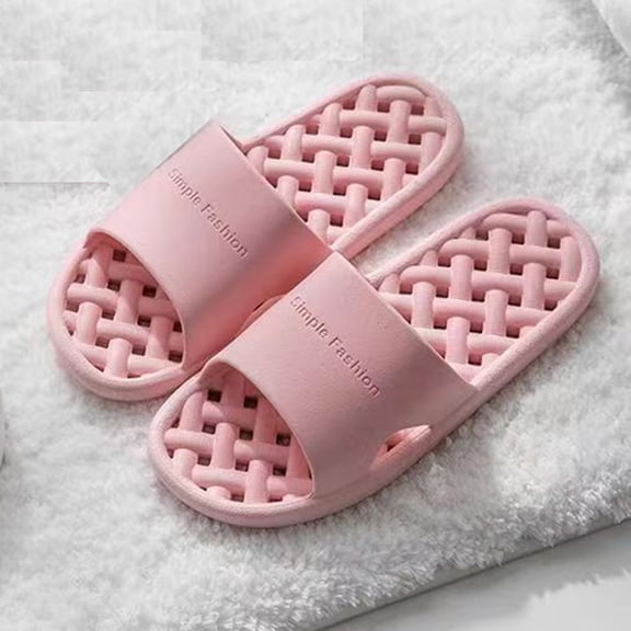 FRSASU Shower Shoes for Men&Women Non Slip Quick Drying Slides with Arch Support Lightweight Bathroom Sandals Pink