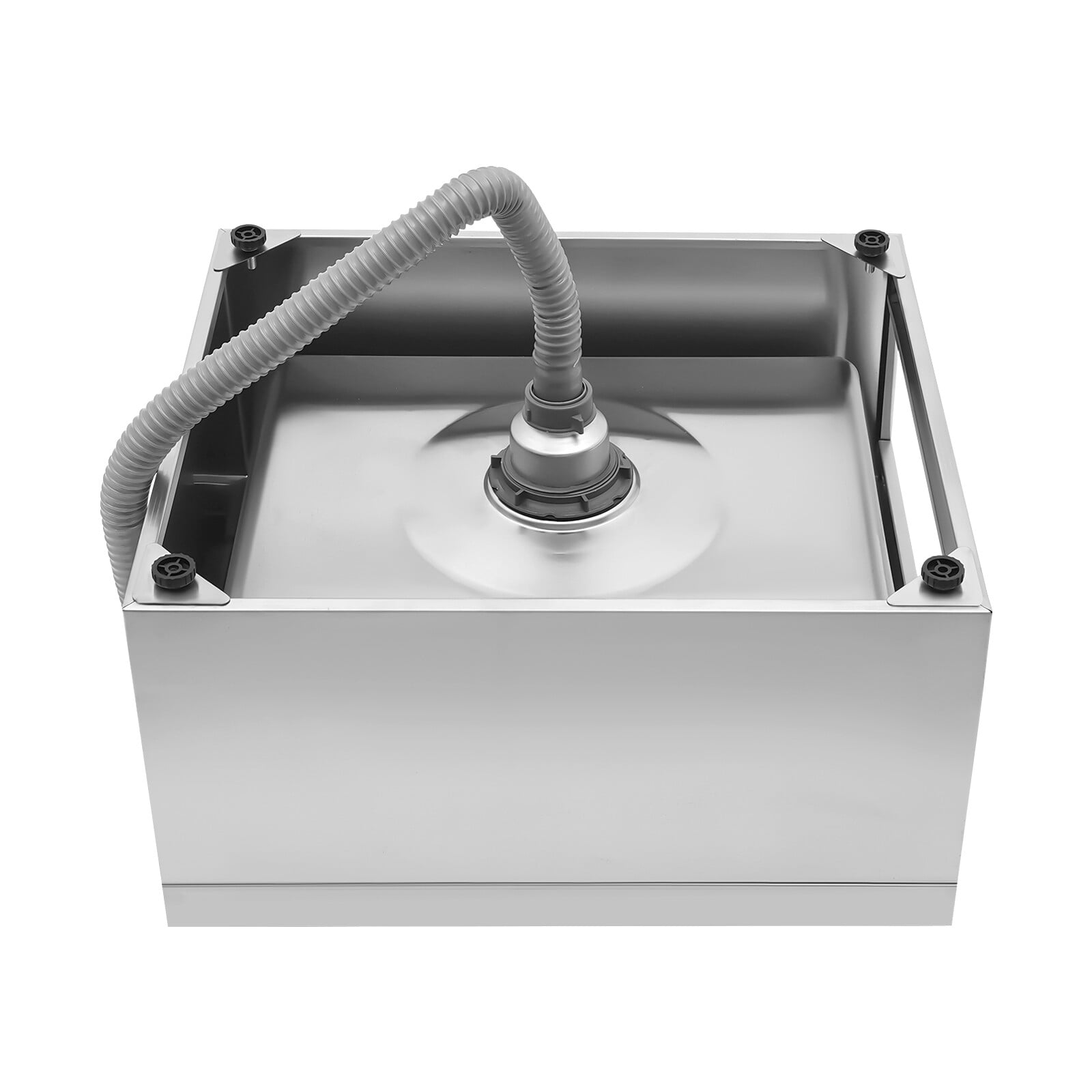 Stainless Steel Floor Mop Sink, 22 * 19 * 12in Commercial Utility Floor Mount Mop Basin Free Standing Utility Sink for Restaurant Kitchen Garage Basement Bathroom (No Backsplash)