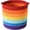 style2, variant on Vjnyvs Cotton Rope Storage Box Rainbow Basket Handwoven Cotton Rope Round Basket Large Blanket Basket Laundry Hamper for Home Nursery Classroom Organization