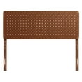 thumbnail image 3 of Pemberley Row Vegan Leather Walnut Brown Queen Headboard Rectangular Basketweave Assembly Required, 3 of 8