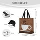 thumbnail image 3 of Fotbe Coffee Cafe Cup Bolsa Tote con Estampado para Mujer, Bolsos con Cremallera, Bolsa de Hombro Casual de Gran Capacidad con Bolsillos Internos, 3 of 7