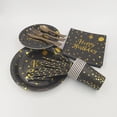 thumbnail image 1 of Suministros para fiestas de feliz cumpleaños, juego de vajilla desechable para fiestas, incluye platos, servilletas, vasos y cubiertos para hombres y mujeres, decoraciones para fiestas de cumpleaños, 1 of 4