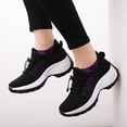 thumbnail image 4 of GLYGML Knit Platform Walking Shoes, Breathable Slip-On Wedge Sneakers, Non-Slip Cushioned Orthopedic Shoes for Daily Wear, 4 of 5