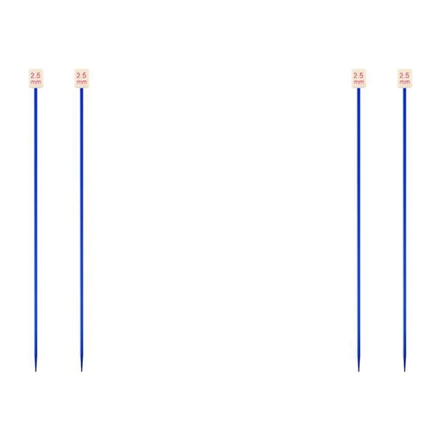 Transemion Color Random Single Pointed Knitting Needles Portable Weaving Needle Needleworking Equipment Household Supplies 13.78 Inch 2.5mm 2Set