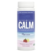 Natural Vitality Calm Magnesium Powder Plus Calcium, Raspberry Lemon, 8 Ounces