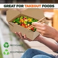 thumbnail image 6 of Fit Meal Prep 30 Pack 110 oz Disposable Take Out Containers Microwaveable Kraft Paper To Go Boxes for Food Lunch To Go Containers Takeout Box Leakproof Greaseproof for Restaurants, 6 of 7