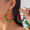 thumbnail image 3 of HPINK-T Christmas Earrings X-Mas Bell Hoop Earrings for Women Holiday Party Dangle Earring Festive Gift for Women, 3 of 7