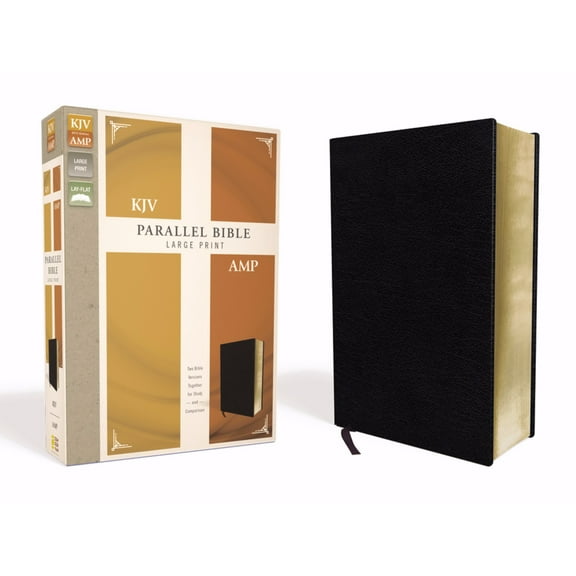 KJV/Amplified Parallel Bible/Large Print-Black Bonded Leather