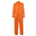 thumbnail image 1 of Mono para hombre de color liso con solapa y manga larga, pantalones de mono para hombre, 1 of 7