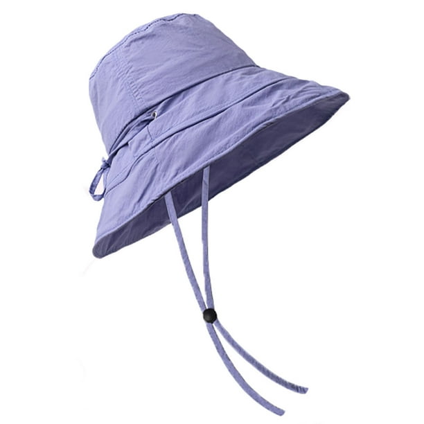 Sombrero de pescador de verano de ala grande con circunferencia de la cabeza de 56-58cm, sombrero para el sol para hombres y mujeres con cuerda a prueba de viento y protector solar