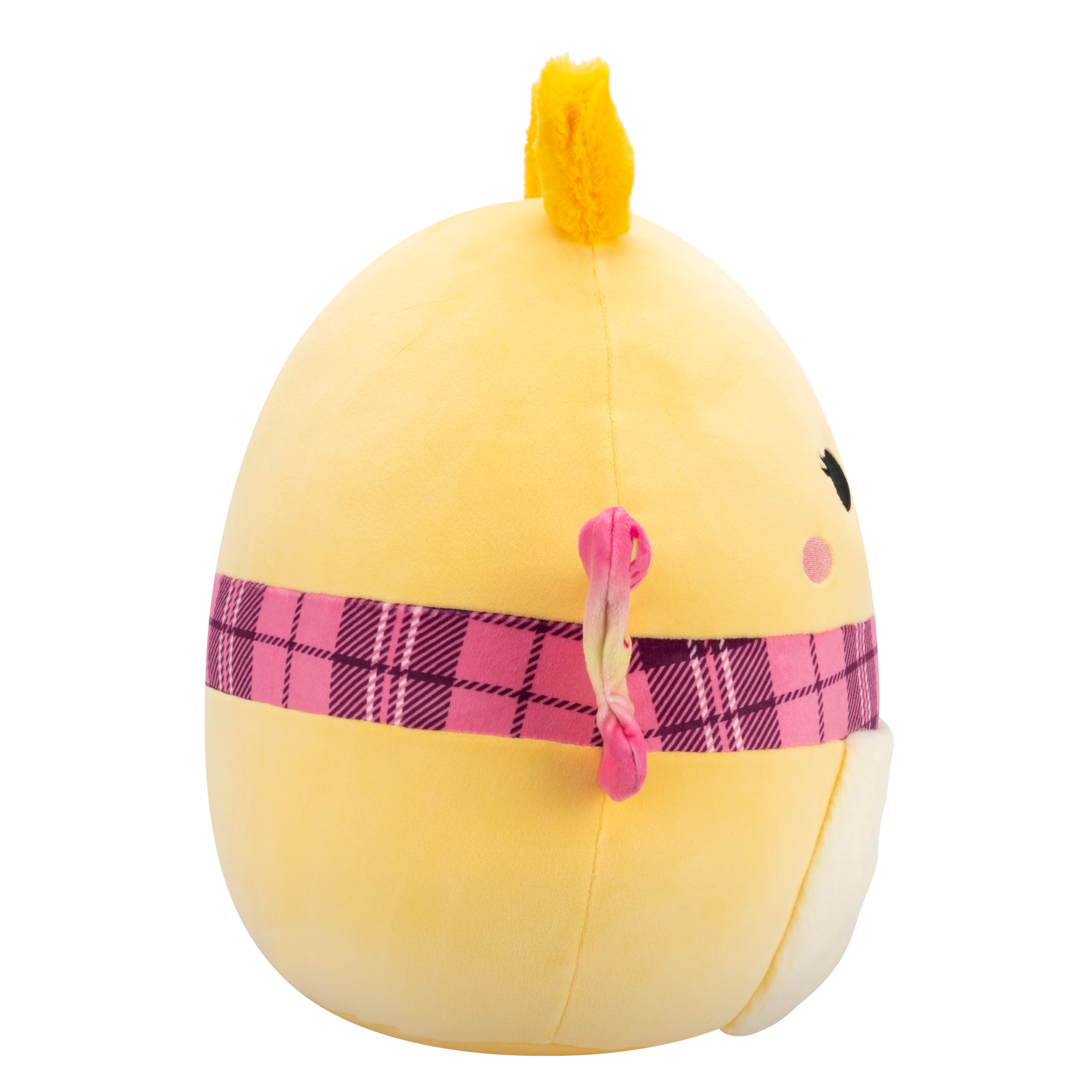 Squishmallows Original 10 inch Miry the Yellow Moth with Pink Plaid Scarf – Child's Ultra Soft Plush Toy
