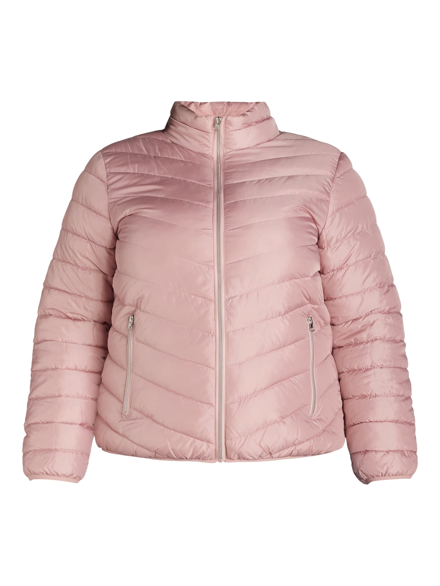 Big Chill Women's and Women’s Plus Packable Puffer Jacket, Midweight, Sizes S-3X