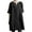 Black, variant on Dress for Women Fashion V-Neck Solid Half Short Sleeve Poket Casual Long Knee-Length Dress Casual Dress for Women