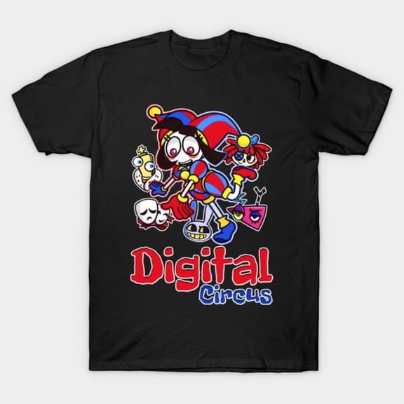 Surreal Digital Circus Pomni and Friends Modern Animation Unisex T-Shirt, up to size 5XL