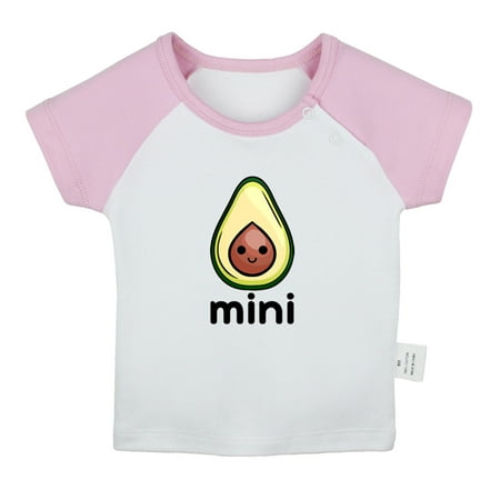 

Mini Avocado Funny T shirt For Baby Newborn Babies T-shirts Infant Tops 0-24M Kids Graphic Tees Clothing (Short Pink Raglan T-shirt 0-6 Months)