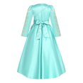 thumbnail image 2 of Jizyo Robe Maxi Abayas Musulmanes pour Filles une Pièce Manches Longues Robe de Prière Islamique Robe Caftan Arabe Vert Foncé 140/7 Ans, 2 of 7