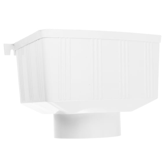 OUNONA Rainwater Collection Downspout Diverter in White PVC for Garden and Villa Roofs