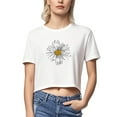 thumbnail image 2 of Busydd Tshirts Shirts for Women Casual Short Sleeve Cotton Summer Tops Trendy Round Neck Crop Tops for Women Comfy Breathable Graphic Tees M, 2 of 6