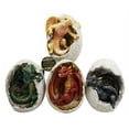 thumbnail image 2 of Ebros Cool Fossil Red Yellow Purple Green Elemental Dragon Egg Hatchlings Figurine Set, 2 of 8