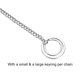 thumbnail image 4 of Cadena de billetera Uxcell con anillos de llaves y clip de bucle de cinturón de metal, plata 8" 1, 4 of 5