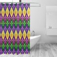thumbnail image 2 of Honeii Mardi Gras4 Print Shower Curtain 72x72in,Bathroom Curtain,Waterproof Fabric Shower Curtain Set with Hooks, 2 of 3