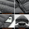 thumbnail image 3 of Venustas Unisex Heated Jacket with Battery Pack 7.4V, Winter Heated Coat for Women and Men, 6 Heating Zones, Detachable Hood, 3 of 8