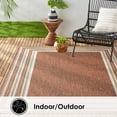 thumbnail image 6 of Nicole Miller New York Patio Country Layla Modern Border Indoor/Outdoor Area Rug, Terracotta/Ivory , 7'9"x10'2", 6 of 9