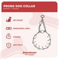 thumbnail image 2 of Downtown Pet Supply Prong Collar for Dogs Adjustable Dog Training Collar Black, S, 2 of 8
