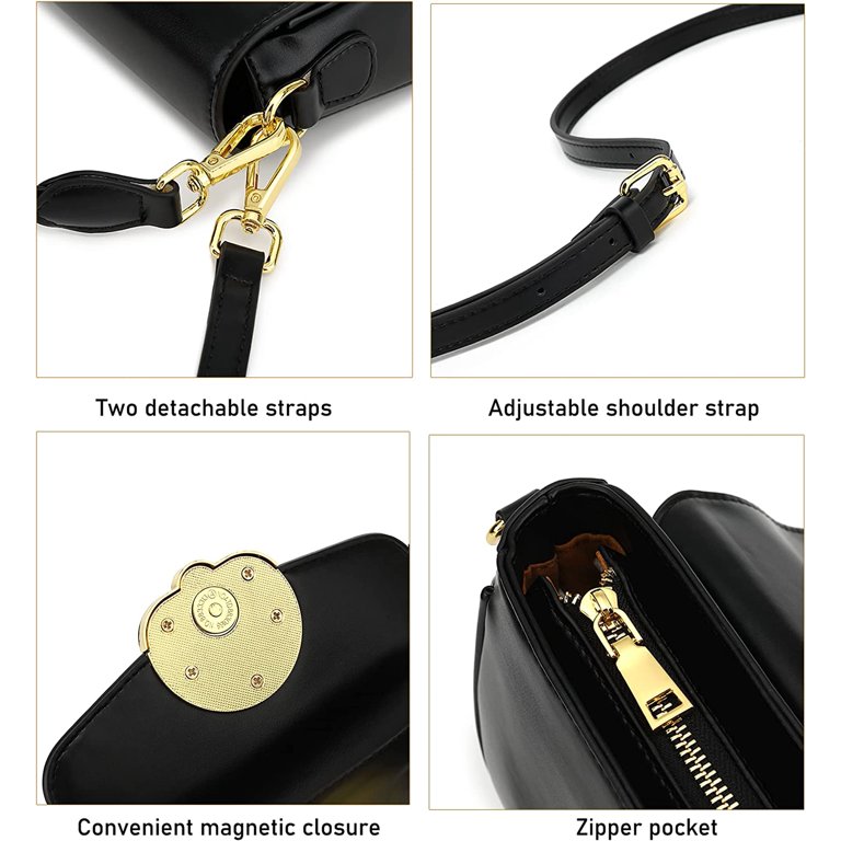 A , Trendy, Mini, Purse, Handles, Removeable Strap, Zipper Closure