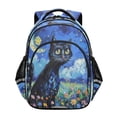 thumbnail image 2 of YAZAOO Backpack Fashio Moonlit Kitty Dreams Pattern Suitable Schoolbag Traveling Bag, 2 of 8