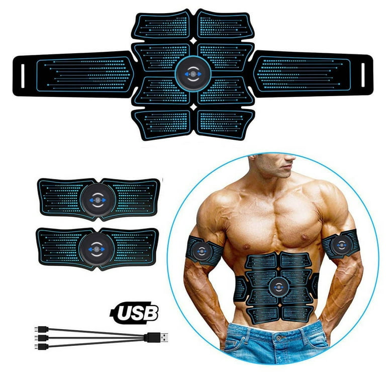 Silicone Ab Machine, 3 in 1 Abdominal Toning Patches 12 Modes 19 Strength  Soft Silicone Muscle Training Fitness Sticker