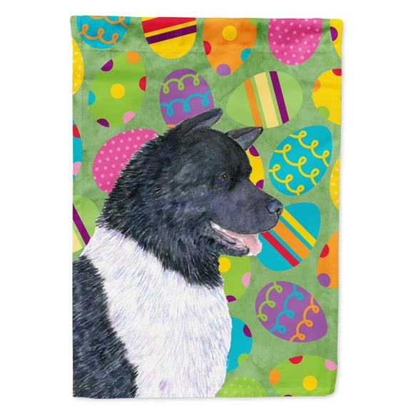 Carolines Treasures SS4866-FLAG-PARENT Akita Easter Eggtravaganza Flag  multicolor
