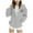 01-Gray, variant on Atogsazn Kids Girls Christmas Full Zip Hoodies Childrens Oversized Long Sleeve Sweatshirt Fall Winter Tops Clothes 01-Black 3-4 Years Fashion