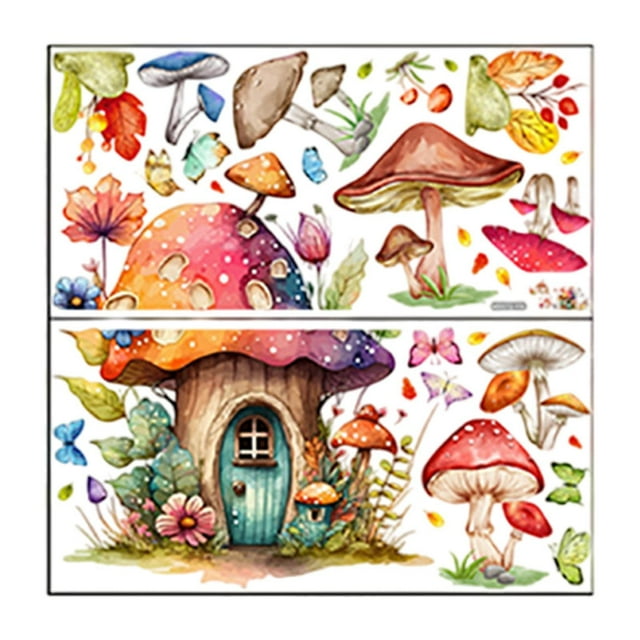 2 pegatinas de pared para casa de setas, mariposas, multiusos, decoración de pared, mural artístico para sala de juegos y dormitorio