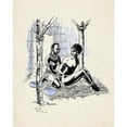 thumbnail image 2 of F. Ockerse 15x18 Gold Ornate Wood Frame and Double Matted Museum Art Print Titled - New Guineese Woman Holds a Man (1936), 2 of 4