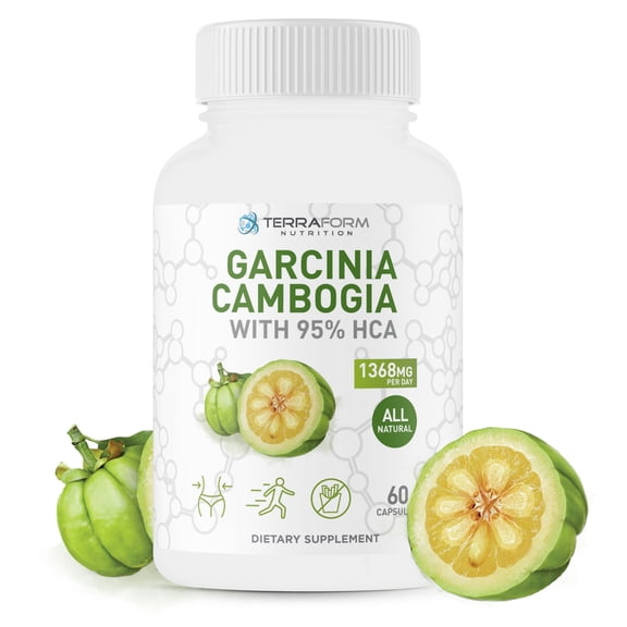 TerraForm Nutrition Garcinia Cambogia Pure Extract with 95% HCA, Fast Weight Loss Support