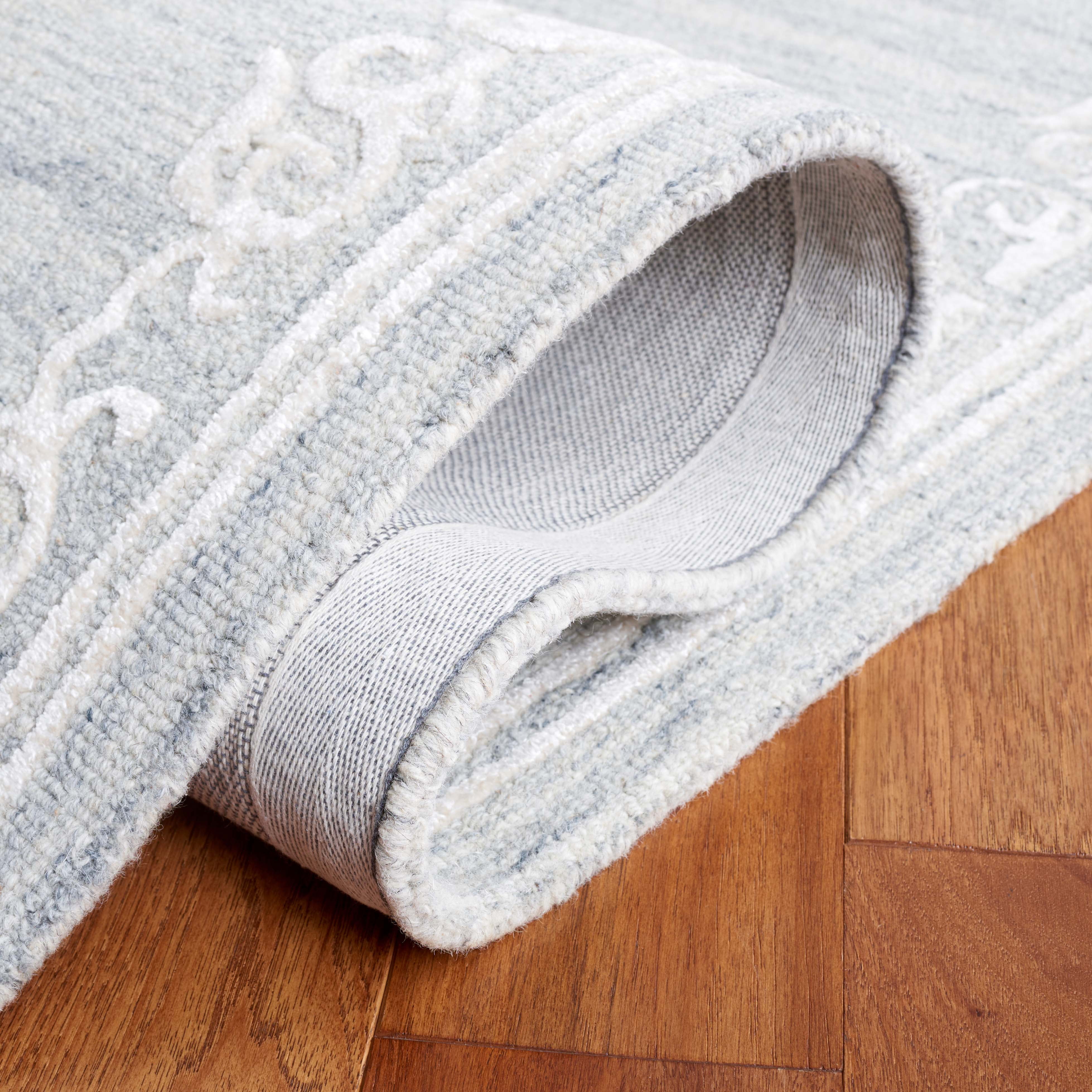 SAFAVIEH Glamour Euler Abstract Area Rug, Silver/Ivory, 5' x 8'