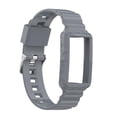 thumbnail image 2 of Correas de reloj de silicona impermeable , liviana, suave, a prueba de sudor, para Charge5 / 4 / 4SE / 3 / Fitness gris Soledad Pulsera de correa de reloj, 2 of 10