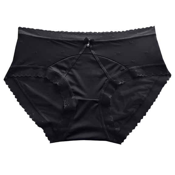 Ruimatai Women's Lace Underwear Breathable Comfortable Mid-Rise Hip Lift Soft Stretch Sexy Solid Panties for Daily Wear Home Party